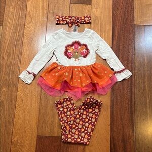 Kids Turkey Costume Set - Orange and White